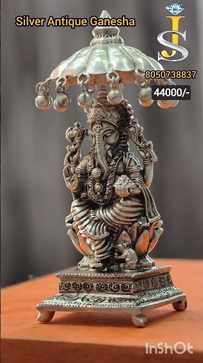 🙏 925 Pure Silver Ganapati Idol | Premium Silver Ganesh Murti | Best Gift & Pooja Idol | SJ_Gold