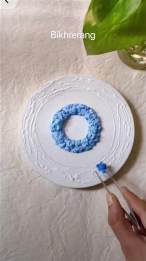 Easy painting using tissue paper.....