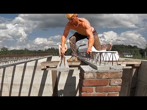 T-Beam Concrete Slab Installation | Step-by-Step House Construction Part 1