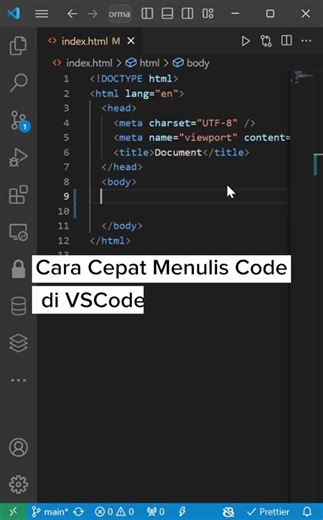 Cara Cepat Menulis HTML di Visual Studio Code