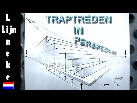 Hoe teken je een TRAP in 3 punt Perspectief voor beginners