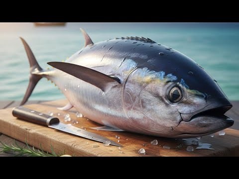 Amazing skills Professional cutting fresh Tuna fish #CookingVideo