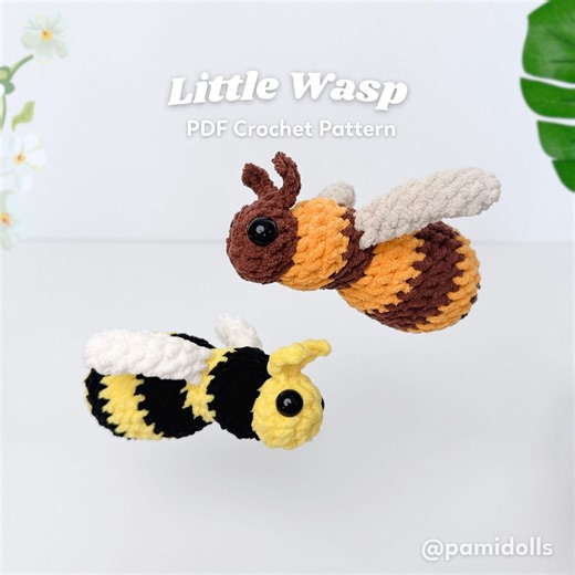 No-sew Wasp Crochet Pattern, Amigurumi Bee (digital PDF) - Etsy
