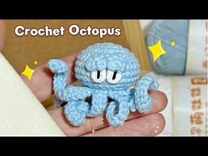 How to Crochet a Mini Octopus | Octopus Amugurumi | Cue & Easy | Tiny Crochet Lab