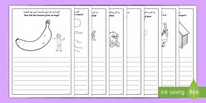 Creative Writing Prompt Question Writing Frames - Arabic/English