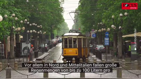 Kräftiges Tief sorgt für heftige Regenfälle in Italien