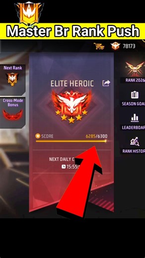 Master BR Rank Free Fire | Br Rank Push Live | Br Rank New Season Rank Push #freefire #shorts