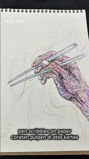 how I draw using the scribble technique#drawing #asmr #art