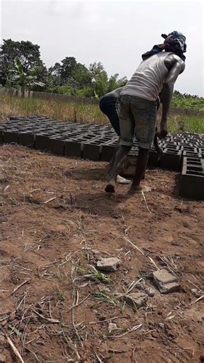 MAKING cement cinder blocks by hand these men have a incredible skill #followme #mynigeriansunset