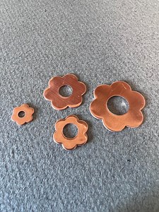 Copper Flower Blank W/cut-out: 6-petal Jewelry Findings - Etsy