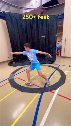 Fast indoor discus throw