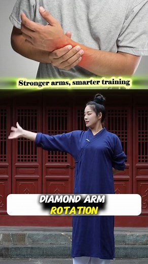 “Diamond Arm Rotation” looks simple but is more powerful than doing 500 heavy reps at the gym. Do it correctly and feel surprising strength and tone. Do you believe one small move can beat hundreds of heavy reps? #workout #health #arms #fitness #taichiathome | Taichi At Home