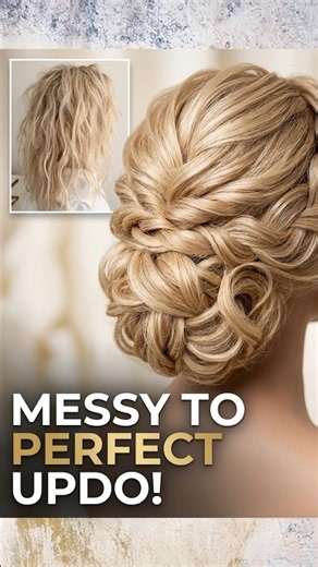 How to Braid and Twist Into a Perfect Updo #AdvancedHair #BraidingTechnique #UpdoInspo