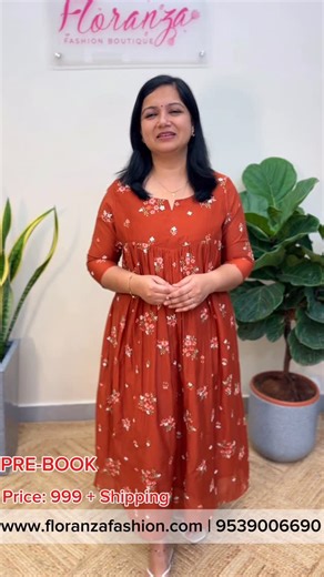 Floranza Fashion Boutique on Instagram: "Pre- Book Florista A line kurti in Mul Chanderi 😍 Scattered floral embroidery Body with Cotton lining and sleeves without lining Backside plain Aline Length 48 inches Product Code : 3195 Price : 999-1049+S Size : S-5XL Note: Dispatch after 20 working days Disclaimer: There Will Be Slight Differences In Colour Due To Lighting Or Your Device Display Settings. #Floranzafashion #Floranza #Calicut #Florique #Florista #Boutiqueshopping #Kurthi #Trendingreels #