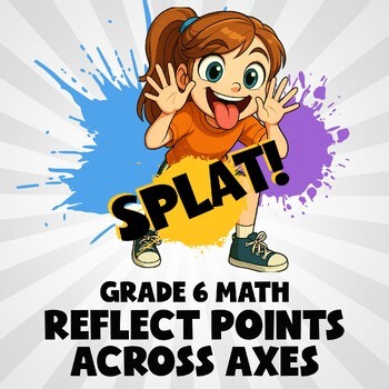 Reflect Points Across Axes  SPLAT! Math Game - No Prep Grade 6 Review