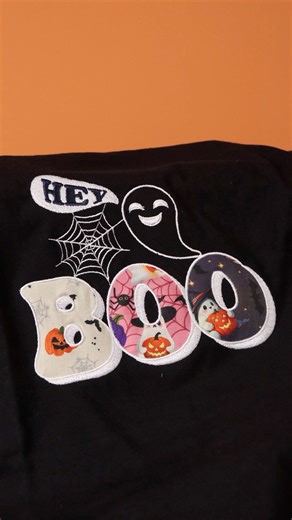 38K views · 298 reactions | Halloween embroidery project idea! We made this “Hey Boo” appliqué T-shirts — complete with cute ghosts,pumpkins,and Halloween patterns. #poolinembroiderymachine #embroidery #embroiderymachine #appliqueembroidery #halloweendiy | Poolin Embroidery Sewing Machine | Facebook