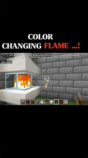 ​How to Make Colour Changing Flame in Minecraft! 😱🔥 #Minecraft