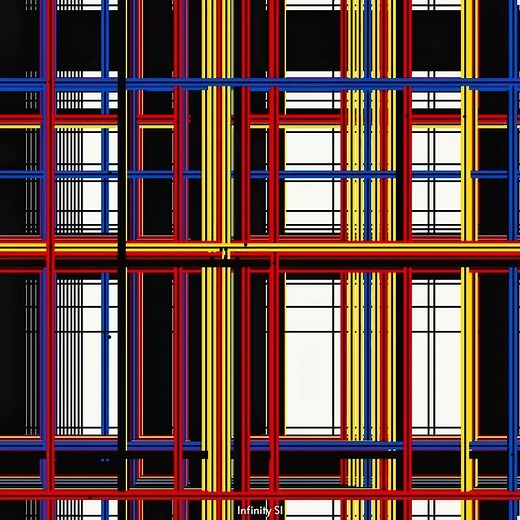This abstract art is actually math 🟥🟦🤨 #satisfying #mondrian #simulation #art