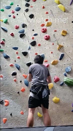 Learning how to catch falls on lead #lead #rockclimbing #climbinggym