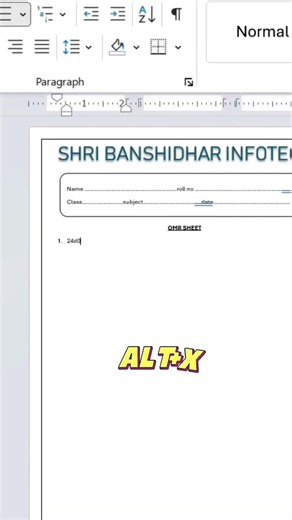 "Create OMR Sheets in MS Word in Seconds! 💻⚡" — Uses a simple trick to auto-generate bubbles