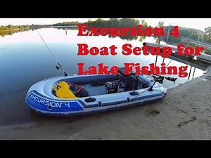 Boat Fishing on an Inflatable Raft with Trolling Motor