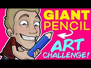 Making ART with a GIANT PENCIL!