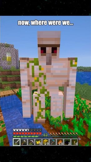 Saving The Depressed Golem! 🥺 #minecraft