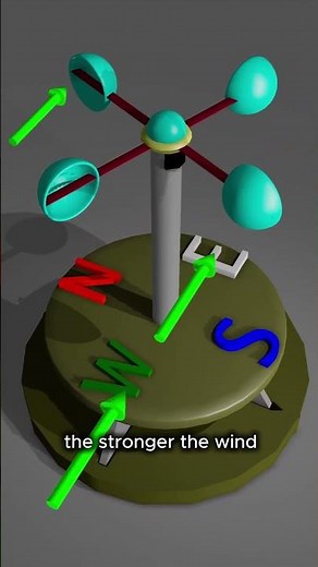 how anemometer works #3D_Animation