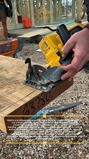 DeWalt Saw Cuts Timber #Construction #Carpentry