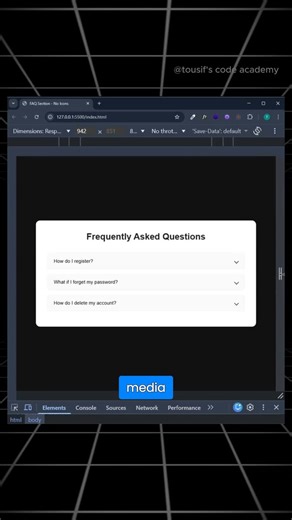 113K views · 2.4K reactions | CSS Width Trick: min(800px, 90%) for Responsive Layouts #codewithtoushif Learn how to make any container responsive using the CSS min() function. No media queries needed! This trick lets your container stay 800px wide on large screens, and automatically shrink to 90% on smaller screens for a perfect responsive layout. 💡 Easy to understand, beginner-friendly explanation included. Comment below if you don’t understand—I’ll explain step by step! #CSS #ResponsiveDesign