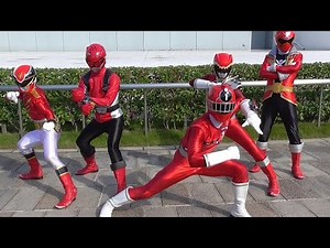 レッドヒーローショー トッキュウレッド キョウリュウレッド レッドバスター ゴーカイレッド ゴセイレッド 出演