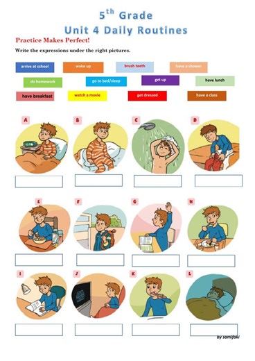 5.4 - My Daily Routine worksheet