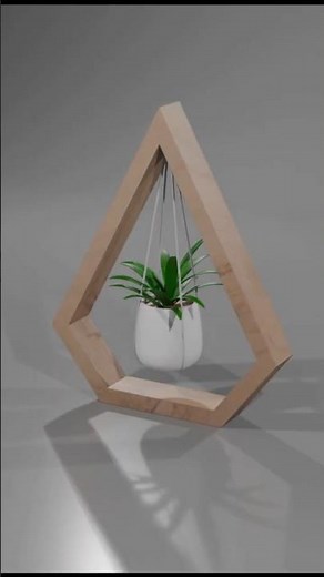 How to Make a Wooden Geometric Hanging Planter in Maya | Timelapse #autodesk #maya #3dmodeling