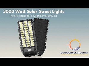 9000W Solar Street Light, 180000 Lumens Dusk to Dawn Street Lights Solar Powered Motion Sensor