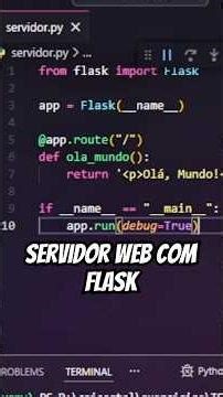 Servidor web com Flask #python #flasktutorial #flask #pythonprogramming #codingshorts #shorts