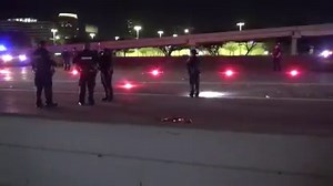 Motorcyclist killed in 3-vehicle crash while trying to exit southwest freeway at Kirby, police say