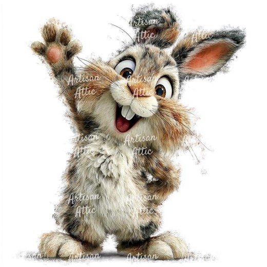 11 Images of Cute Cartoon Bunny, Digital Clipart Quirky Rabbit Artwork Scrapbook Images Printable Nursery Wall Art Instant Download Design - Etsy