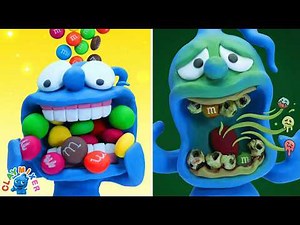 INCREDIBLE ALERT! Tiny steals the giant candy 😱 | Stop-Motion | Clay Mixer Heroes