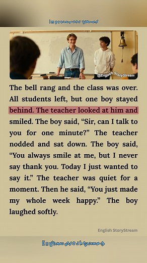 Teacher and Student’s One Minute Talk | English Storytelling | English StoryStream