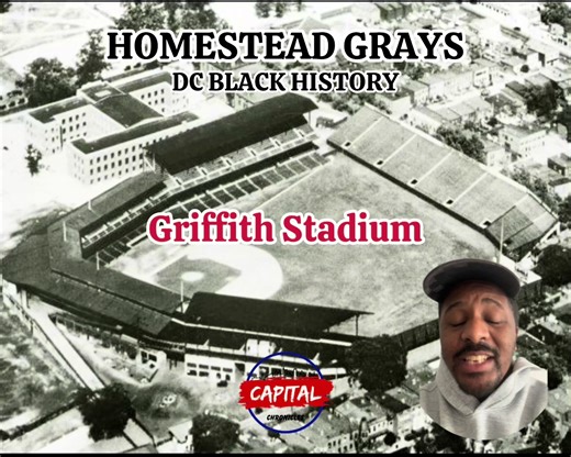 Griffith Stadium—often called “Griffin Stadium” in DC lore—once stood at the intersection of Florida Avenue and Georgia Avenue NW, on land now partially occupied by Howard University Hospital. Built in 1911 in the Shaw area, it was home to the Washington Senators and later the NFL’s Washington Redskins. Yet because of segregation, both teams barred Black players. Despite that exclusion, the stadium became one of the most important sites in Black baseball history, serving as the secondary home of