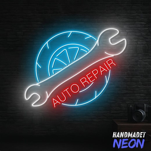 Auto Repair Neon Sign for Garage Wall Decor, Mechainic Led Light, Custom Neon Sign, Workshop Wall Decor, Mechanic Cave Decor - Etsy UK