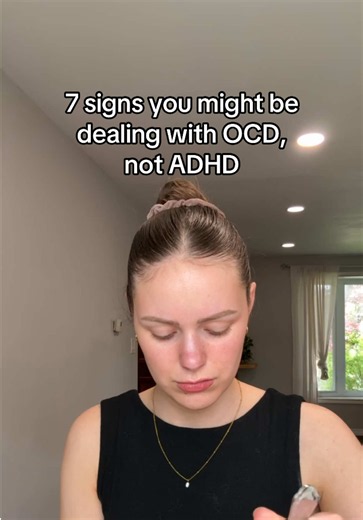 7 signs that what you’re dealing with might be OCD, not ADHD: 1️⃣ Struggling to focus: Your attention may not be randomly drifting. Instead, intrusive thoughts keep pulling you back into the same fear, doubt, or “what if” over and over again. 2️⃣ Rereading everything: You keep checking texts, emails, assignments, or directions because your brain won’t let you move on until you feel completely certain you didn’t miss something. 3️⃣ Spending hours researching online: What looks like “hyperfixation