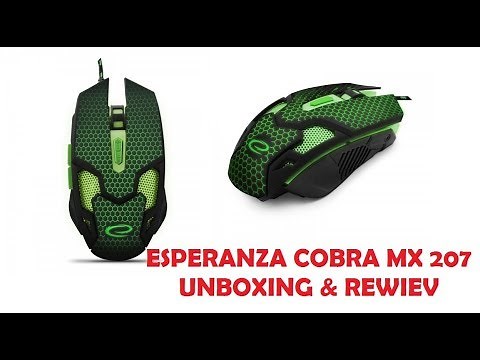 Esperanza MX207 COBRA 6D wired gaming mouse unboxing and rewiev