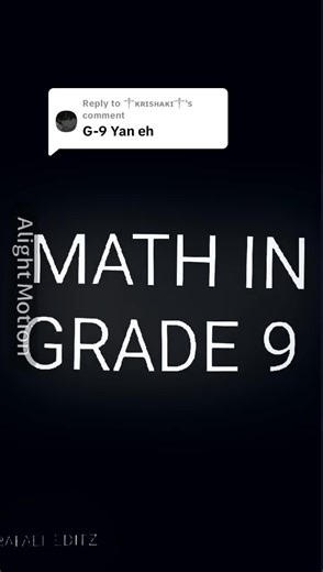 Grade 9 Math Lessons: Alight Motion Edits