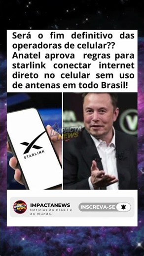 Internet da Starlink chega direto ao celular no Brasil