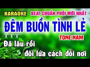 ĐÊM BUỒN TÌNH LẺ Karaoke Tone Nam Beat Chuẩn Dễ Hát - Karaoke Organ Anh Quân