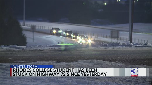 Rhodes student stranded on icy highway, mom says