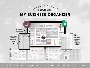 Business Planner Spreadsheet Google Sheet, Business Dashboard, Digital Small Business Organizer, Important Documents Organizer, Bookkeeping - Etsy