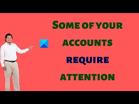 Some of your accounts require attention in Windows 11/10