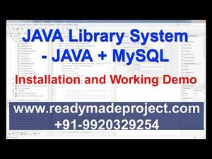 Java library management system installation and working demo by Readymadeproject